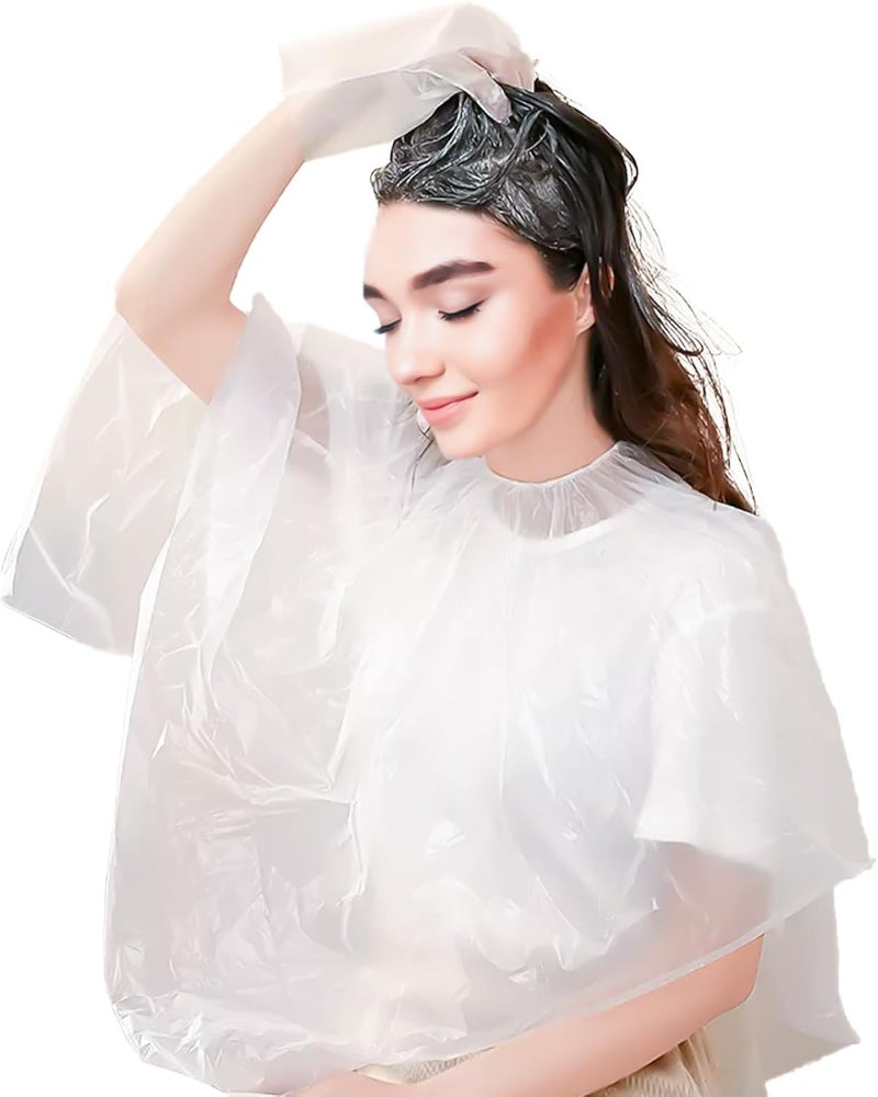 Iensen 20pcs Disposable Waterproof Hair Color Capes - Hair Dye and Styling Bibs for Home and Salon Use - Image 1